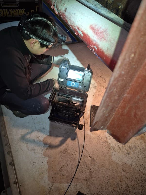 하수구 막힘 시공 현장 3