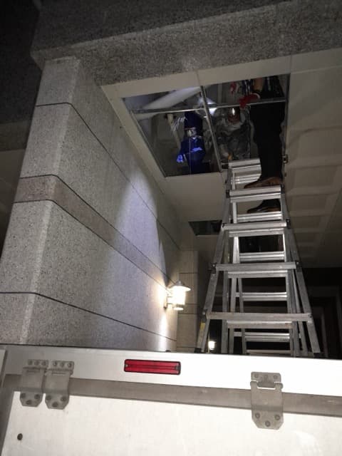 고압 세척 시공 현장 1